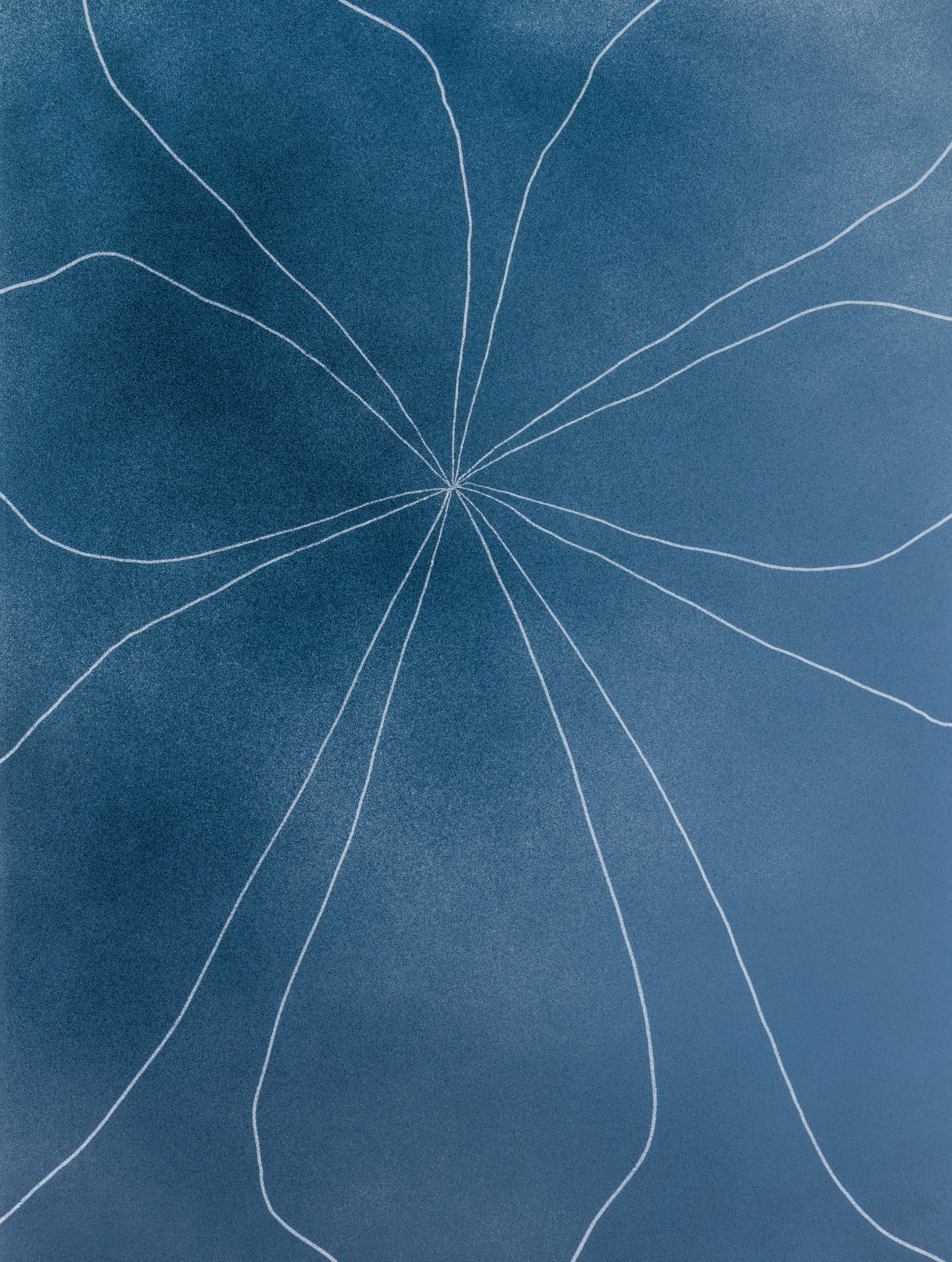 Expansion Portrait in Deep Blues, (Floral)